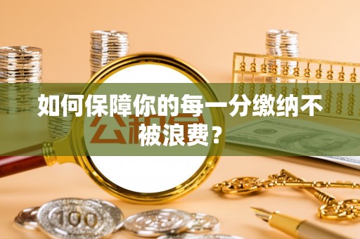 武宣如何保障你的每一分缴纳不被浪费？
