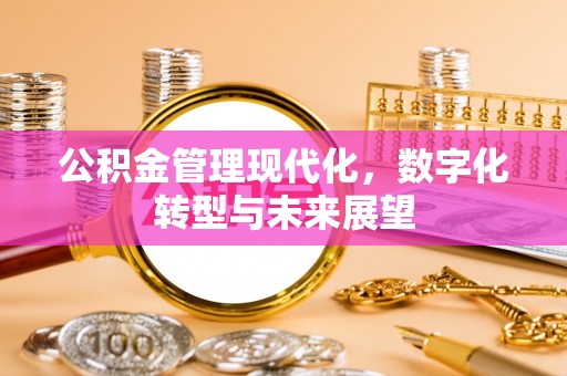 武宣公积金管理现代化，数字化转型与未来展望