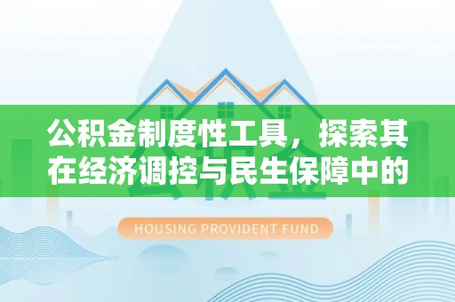 武宣公积金制度性工具，探索其在经济调控与民生保障中的重要作用