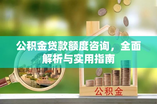 武宣公积金贷款额度咨询，全面解析与实用指南