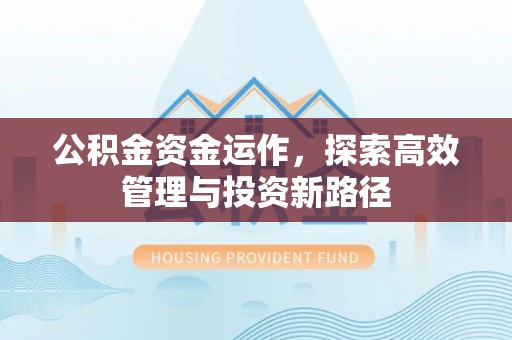 武宣公积金资金运作，探索高效管理与投资新路径
