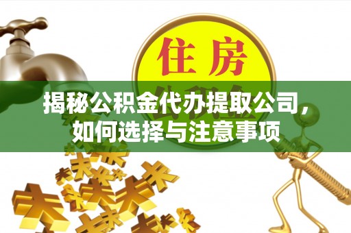 武宣揭秘公积金代办提取公司，如何选择与注意事项